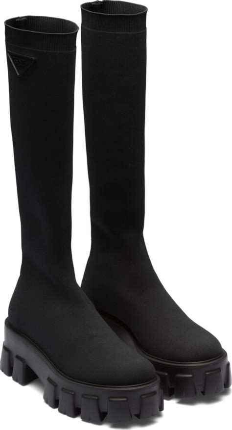 prada monolith knit boots|Prada Monolith knit boots .